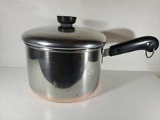 Vintage Revere Ware 2 Quart Sauce Pan Copper Bottom Patent Under Process 1948-68 picture