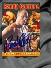 Randy Couture Autograph Signed 5 Time UFC Champion Card picture