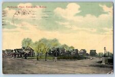 Kansas City Kansas Postcard Parkwood Place Aerial View Road Building 1913 Posted picture