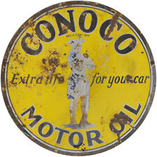 CONOCO MOTOR OIL ADVERTISING METAL SIGN picture