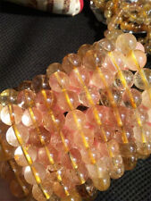 10-11mm natural golden Hair rutilated quartz rock beads stretch bracelet   picture