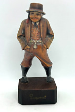 Vintage P. Maeder Hand Carved Wood Man Figurine Figure Statue Switzerland 6