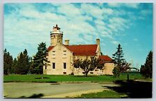Postcard Michigan Mackinaw City Michilimackinac Lighthouse c1967 8F picture