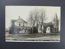Shelby Iowa IA Presbyterian Church Parsonage Real Photo Postcard RPPC c1910 picture