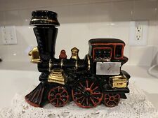 Ezra Brooks Train Locomotive 12 Year Whiskey Vintage Decanter Red Black Gold C picture