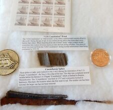 USS Constitution Artifacts: Wood, Spikes, Tokens, Stamps picture