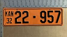 1932 Kansas license plate 22-957 YOM DMV Neosho Ford DEUCE COUPE 32 V8 12850 picture