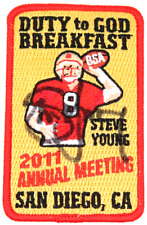 2011 Annual Meeting Steve Young AUTOGRAPHED Patch San Francisco 49ers Boy Scouts picture