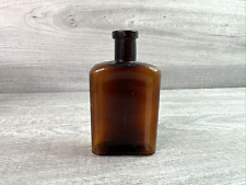 Vintage Amber Flask Medicine Bottle Private Mould picture