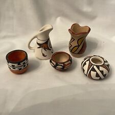Native American Mini Handmade Bowl Pot Vase Lot 5 picture