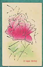 Happy Birthday Flower Embossed Vintage Postcard French; Charleston SC picture