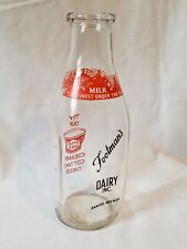 Vintage Footman's Dairy Inc. Bangor-Brewer Maine - One Quart Glass Milk Bottle picture