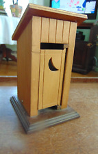 MUSICAL WOODEN NOVELTY OUTHOUSE MUSIC BOX-