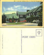 Residence of Mrs FS Terry Black Mountain NC vintage 1940s linen postcard unused picture