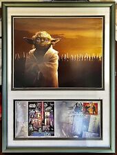STAR WARS First Day Of Issue Stamp 2007 Framed Poster (Yoda, Obi-Wan, Skywalker) picture