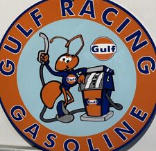 Vintage Style Gulf Racing Le Mans 24h Gasoline Service Metal Heavy  Quality Sign picture