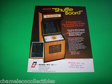 SHUFFLE BOARD 1978 ORIGINAL RETRO VIDEO ARCADE GAME FLYER Vintage Promo Art picture