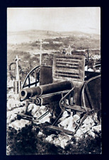 Italian WWI Military Cannon Gun Monument Dedication Card picture
