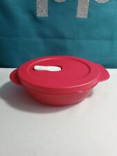 Tupperware CrystalWave Microwave PLUS 1.5 Cup / 390 ml Round Bowl Container Red picture
