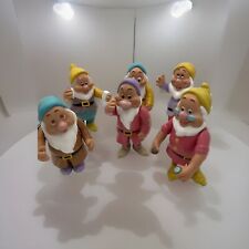 VTG 1992 Disney Snow White & The Seven Dwarfs 6” Vinyl Rubber Figures Lot Of 6 picture
