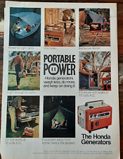 1969 Honda Vintage Print Ad Generator Power Portable Camping Lighting Jobsite picture