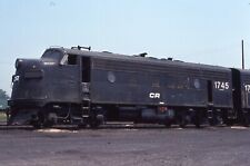 Original Slide CR Conrail F7A #1745 - Livernois Yard in 1977 Ex-PC Patched Paint picture