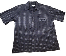 HARLEY DAVIDSON Logo 2XL Large Short Sleeve Camp Shirt Black Cotton Excellent picture