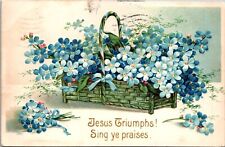 1909 Easter Jesus Triumphs Sing Ye Praises Vintage Postcard picture