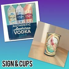 Deep eddy Authentic Liquor Tin Sign W/ Set Of Cups picture