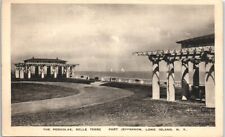 Postcard Pergolas, Belle Terre Port Jefferson, Long Island NY 1932 G135 picture