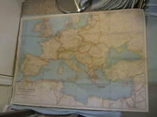 CENTRAL EUROPE AND THE MEDITERRANEAN MAP National Geographic October 1939 9-1-39 picture