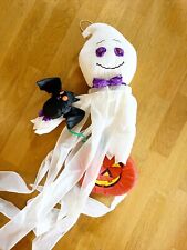 Vintage 90s Friendly Ghost Light Up Eyes Halloween Hanging Prop Yard Bat VIDEO picture