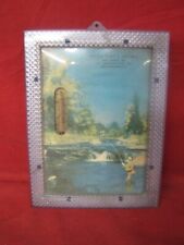 Antique Fishing Themed Advertisement Thermometer Mechanicville Md picture