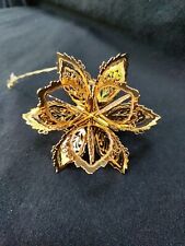 Danbury Mint 23 KT Gold Plated 1997 Snowflake Ornament Mint Condition picture