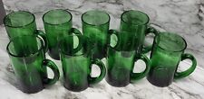 Gorgeous Tall Emerald Green Mugs. Set of 8. Christmas. St. Patrick's Day.... picture