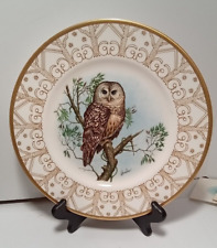 Vintage Edward Marshall Boehm Owl Plate, Boehm Northern Barred Owl picture