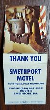 Smethport PA Motel Your Home Away From Home Matchbook Cover Full 20 Matches Bell picture