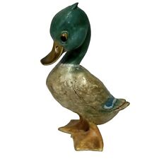 Vtg Freeman McFarlin Ceramic Mallard Duck #125 Signed Anthony Made USA 7 3/4