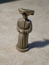 Vintage Catholic CREED Signed Pewter  St. Catherine Mini Statue 2.25