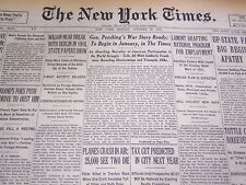 1930 OCT 20 NEW YORK TIMES - GEN. PERSHING'S WAR STORY TO BEGIN IN JAN - NT 4968 picture