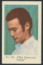 1962 CLINT EASTWOOD 'PRARIE' DUTCH NUMBERED GUM CARD SERIES EX #136 VG picture