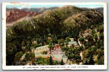 White Border Postcard Mt Lowe Resort California Aerial View picture