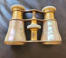Antique Mother of Pearl Brass Opera Glasses Lemaire FI Paris picture