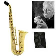 1pcs New Sax Saxophone Pipe Smoking Holder Golden Tobacco Cigarette Pipes picture