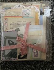 Vintage ephemera paper lot- 100+ original items-junk journal and mixed media art picture