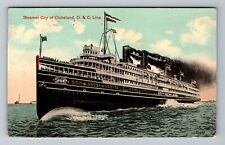 Cleveland OH-Ohio, Steamer City Cleveland, D&C Line, c1915, Vintage Postcard picture
