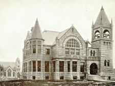C.1906 Beaver Dam, WI.  Downtown. Williams Free Library. Church. Ida Thaler. VTG picture
