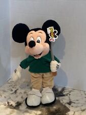Disney Mouseketoys 14” Golfer Mickey Mouse Freestanding Plush Soft Toy Golf Gift picture