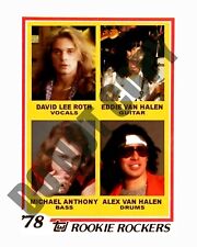 1978 Van Halen Rookie Rockers Novelty Trading Card Promo 8x10 Photo picture