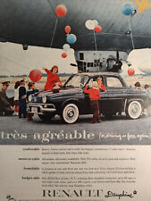 1958 Holiday Original Art Ad Advertisement RENAULT Dauphine Made in France picture